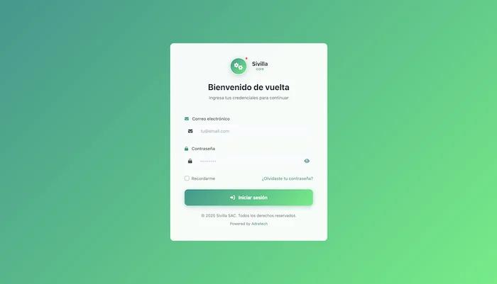 Sivilla Core - Sistema ERP